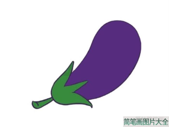 茄子简笔画的画法  第4张