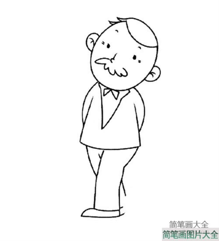 简笔画大全_男老师简笔画图片  第2张