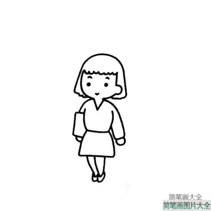 简笔画大全_女老师简笔画图片  第4张