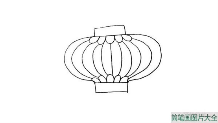 简单七步画出红灯笼简笔画  第4张