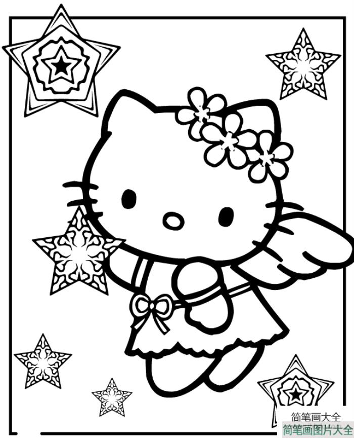 怎么画hello_kitty_动漫人物简笔画画法