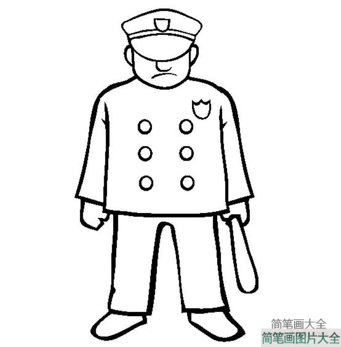 人物简笔画_警察简笔画图片  第1张