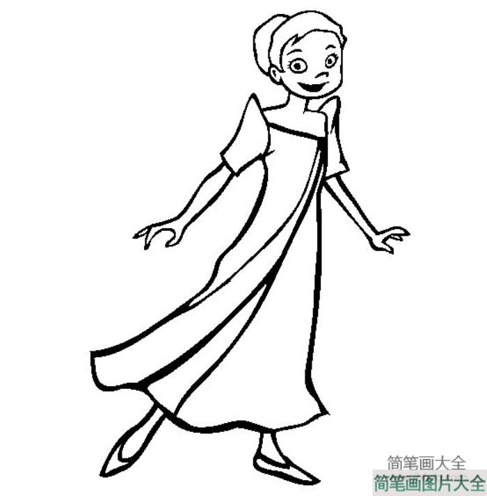 世界民族服饰简笔画_菲律宾小女孩简笔画图片