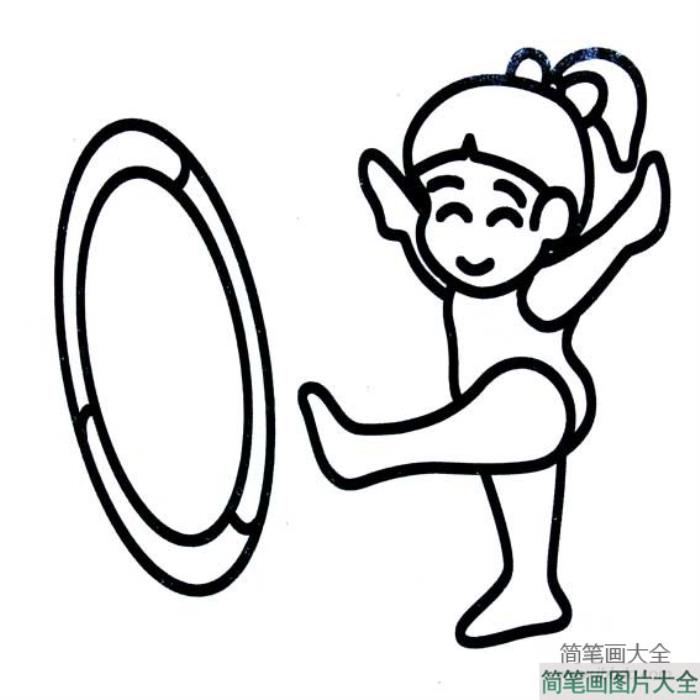 女子体操运动员简笔画  第1张