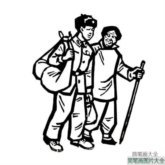 学习雷锋简笔画素材