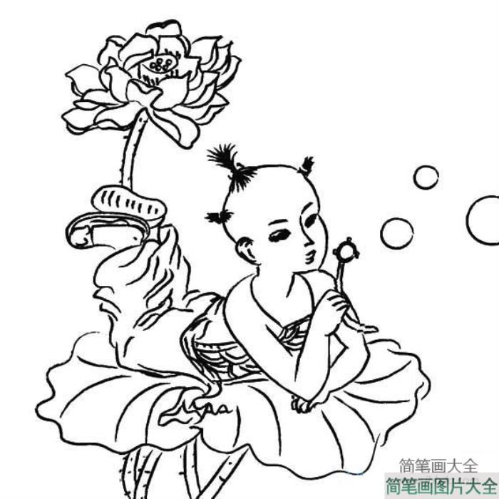 春节年画人物简笔画