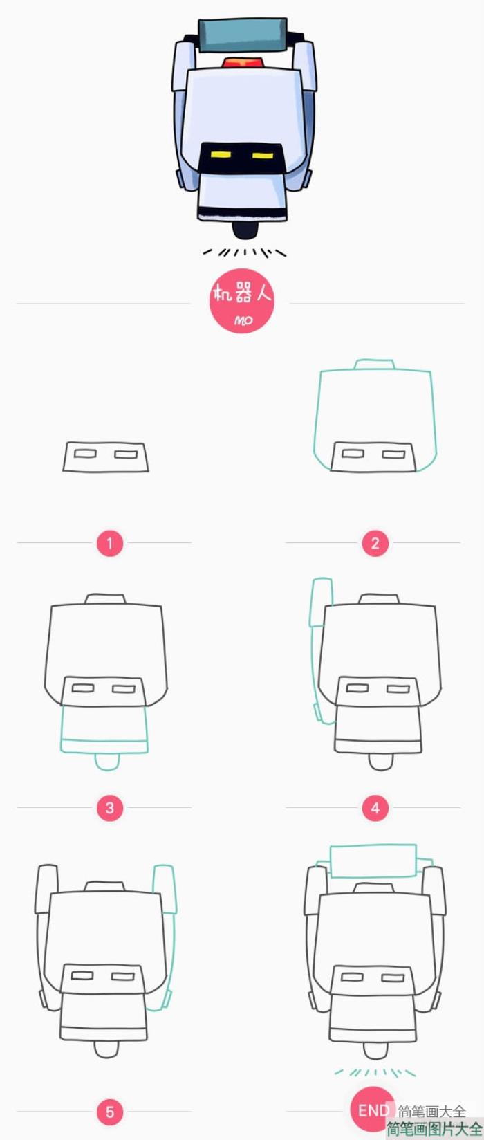 机器人mo简笔画