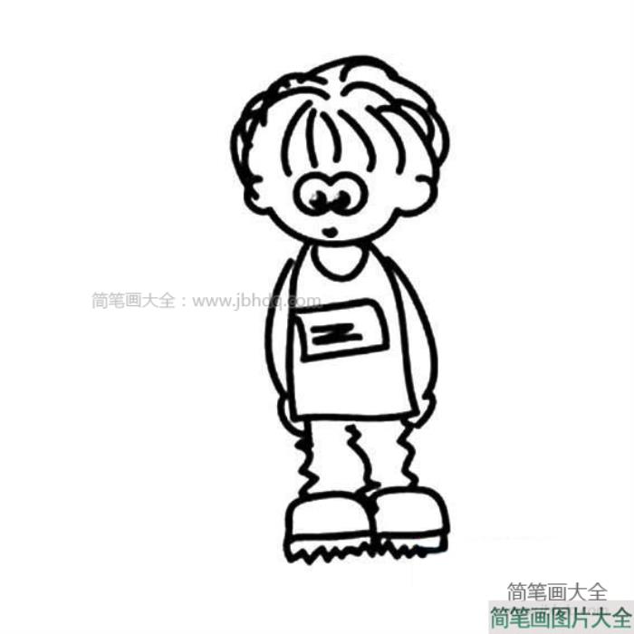 小男孩的简笔画画法  第2张