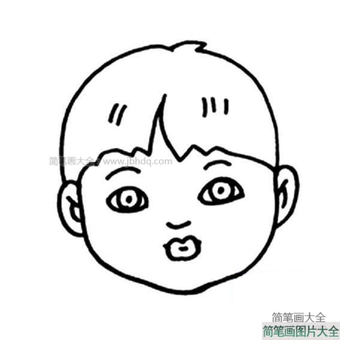 小男孩头像简笔画