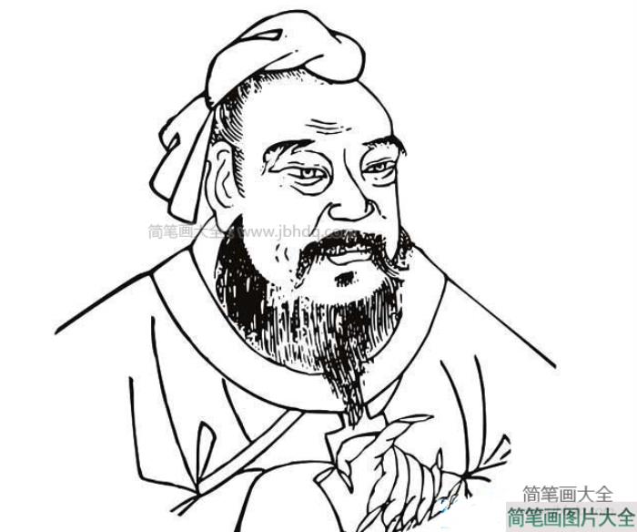 孔夫子简笔画