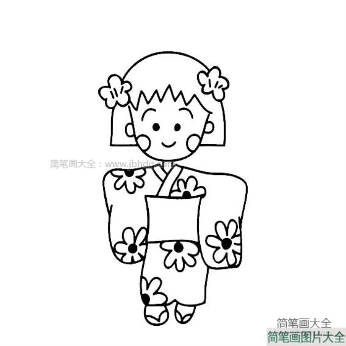 樱桃小丸子简笔画  第2张