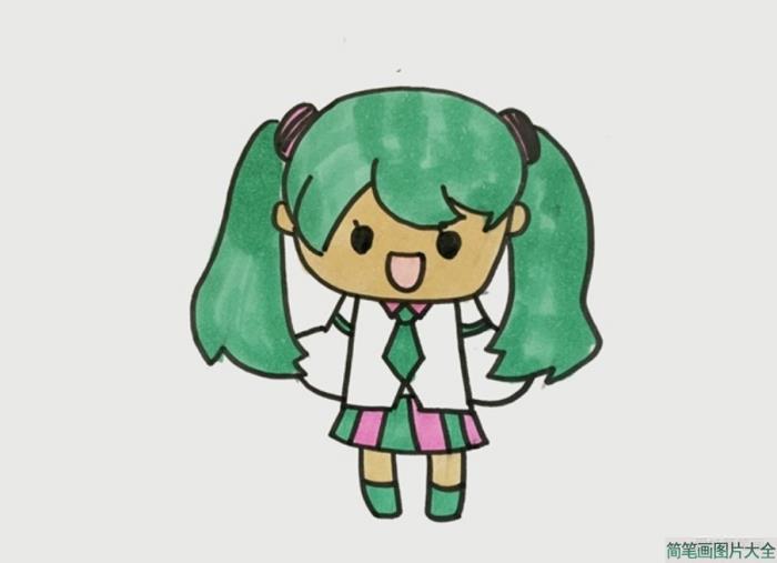 画q版小初音简笔画  第4张