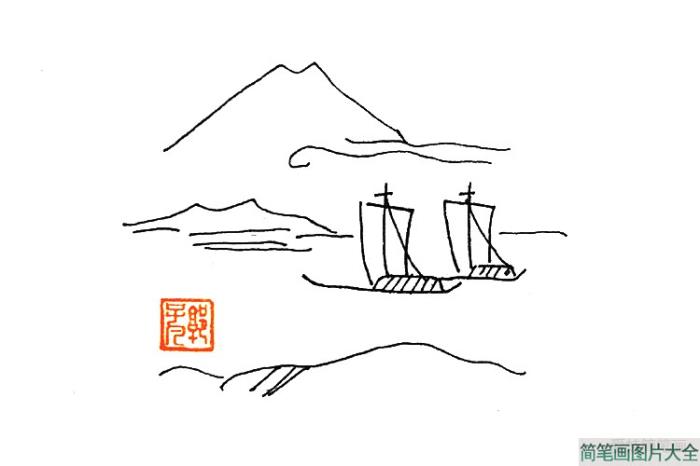 风和日丽春天风景简笔画  第2张