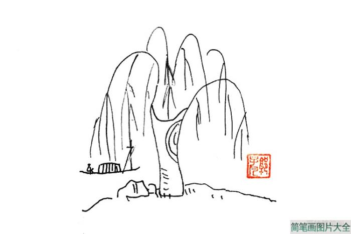 风和日丽春天风景简笔画  第5张