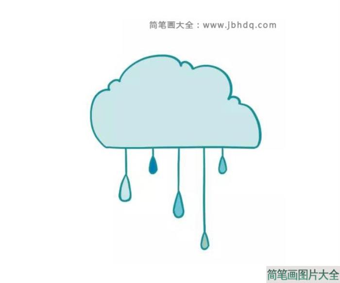 雨云简笔画图片