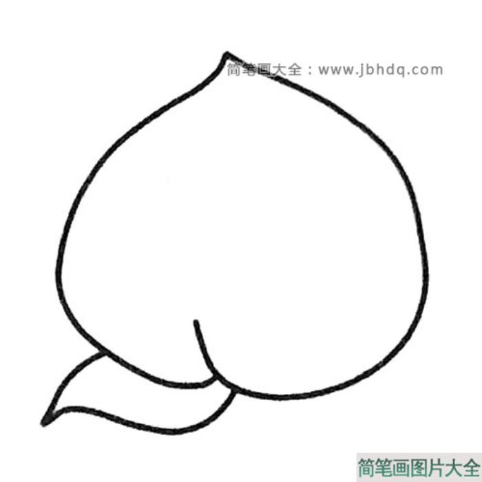 简单四步画桃子  第3张