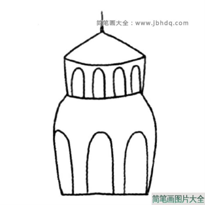 老建筑欧式塔楼简笔画  第3张