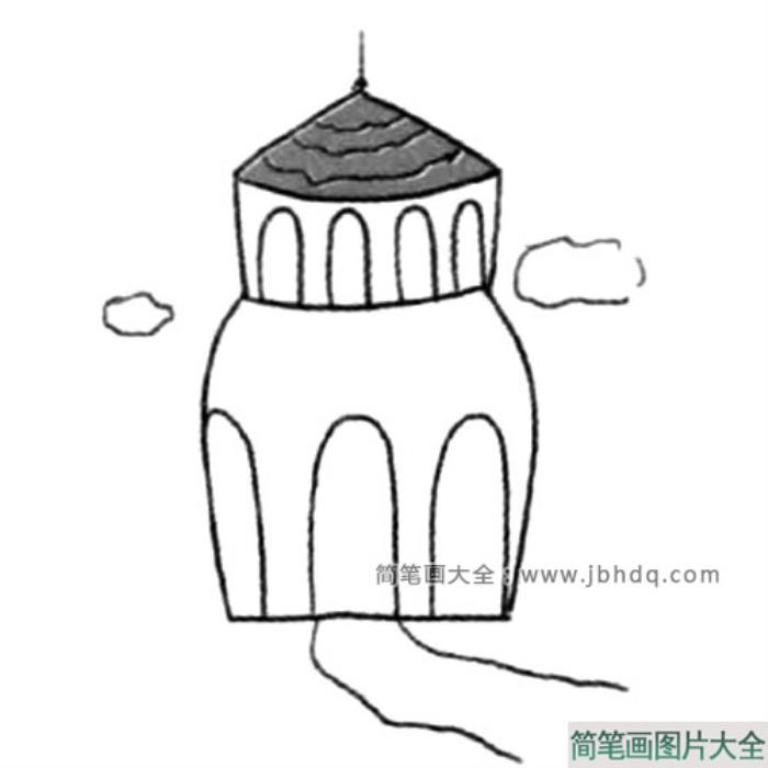 老建筑欧式塔楼简笔画  第4张