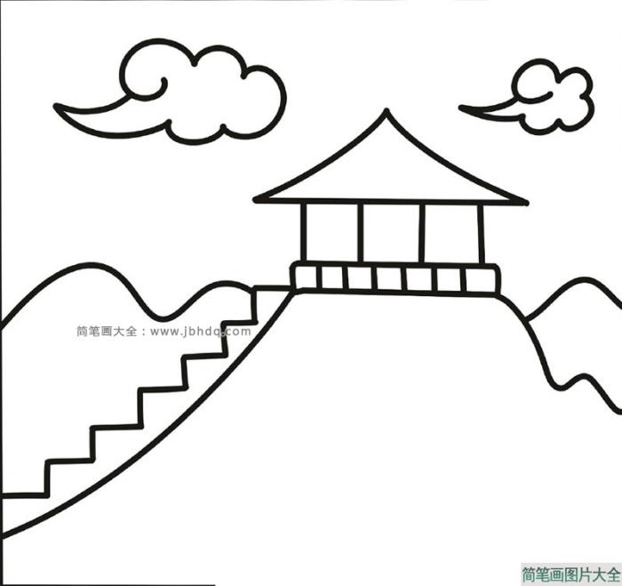 漂亮的建筑风景简笔画