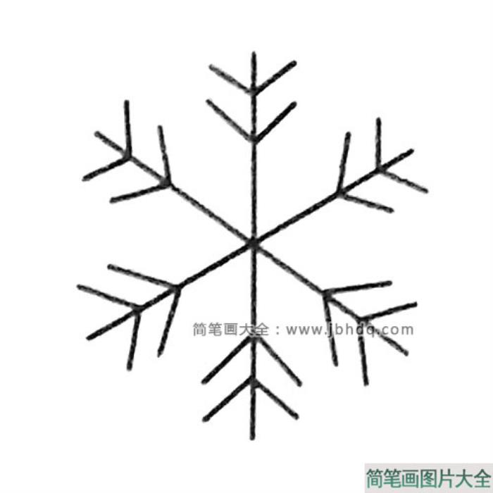 雪花简笔画大全及画法步骤  第3张