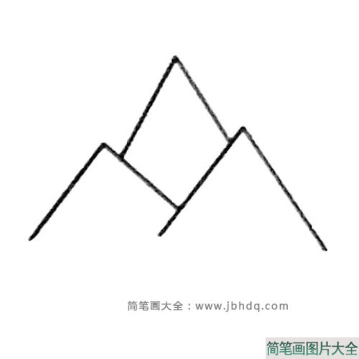 大山简笔画大全及画法步骤  第2张