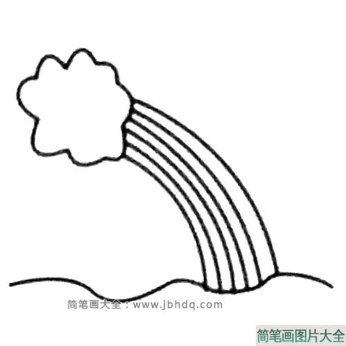 彩虹简笔画大全及画法步骤  第3张