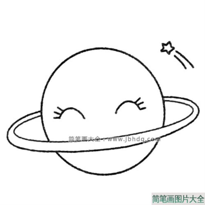 星球简笔画大全及画法步骤  第4张