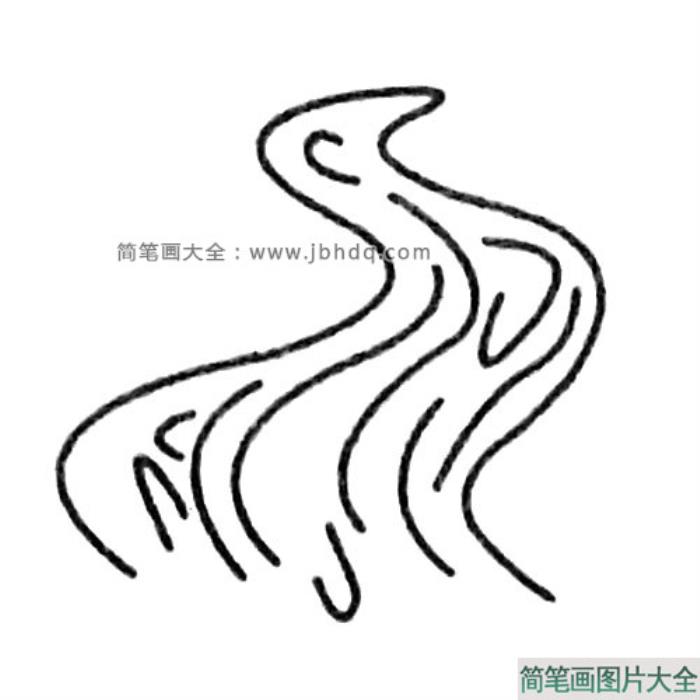 河流简笔画大全及画法步骤  第3张