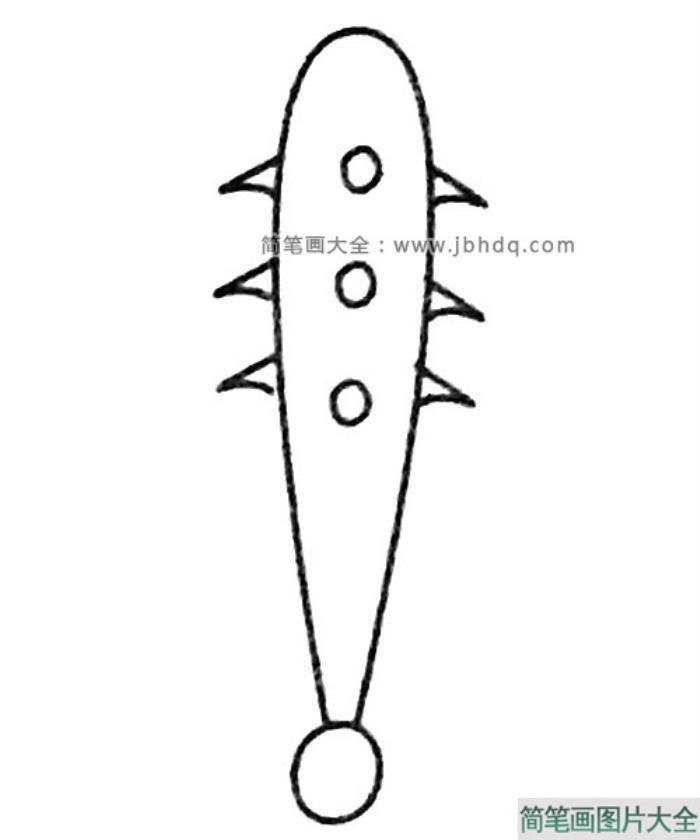 狼牙棒简笔画大全及画法步骤  第4张