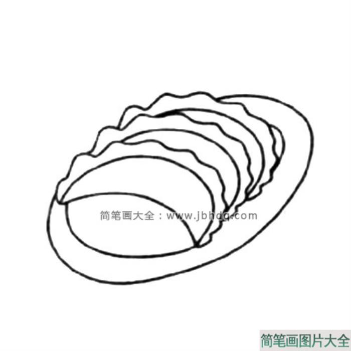 一盘饺子简笔画教程  第4张