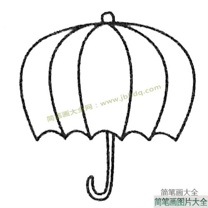 雨伞简笔画大全及画法步骤  第4张