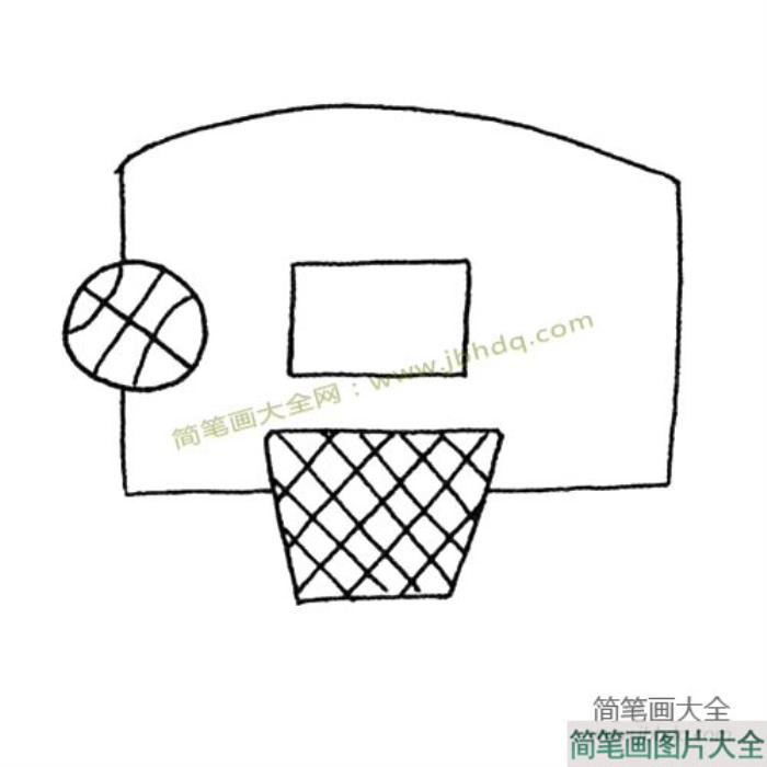 篮球架简笔画图片  第2张