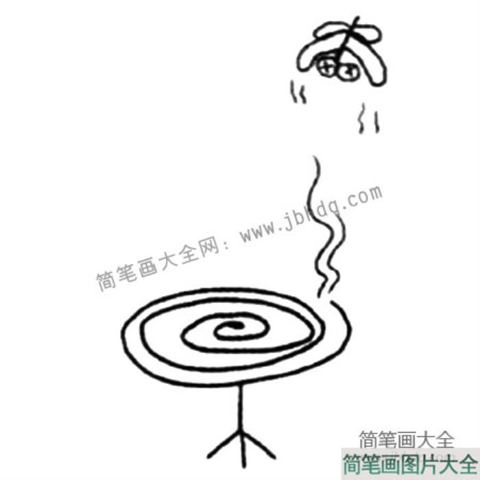 蚊香熏蚊子简笔画教程  第3张