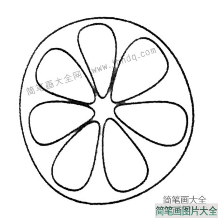 橘子简笔画大全及画法步骤  第3张