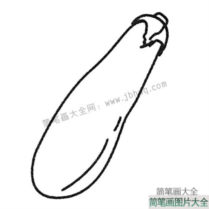 茄子简笔画大全及画法步骤  第4张