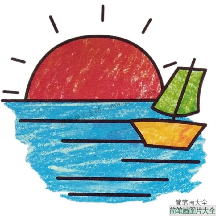 大海简笔画图片  第2张