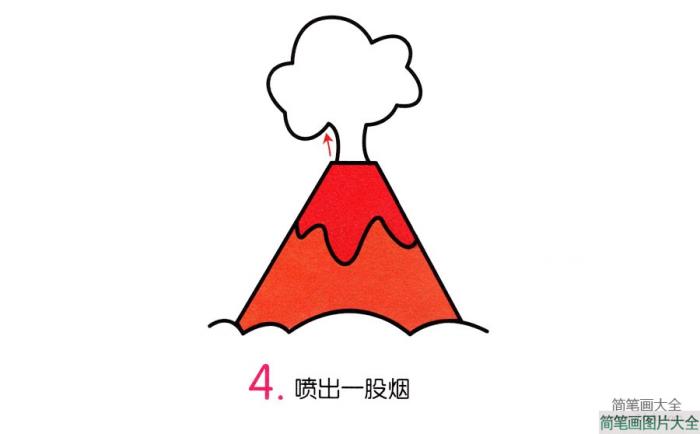 火山喷发简笔画  第4张