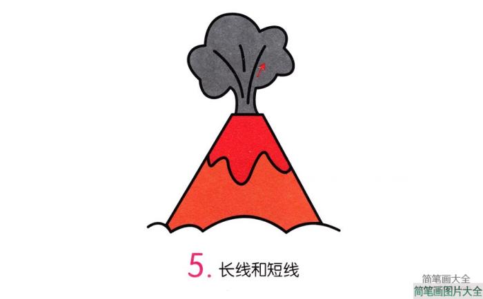 火山喷发简笔画  第5张