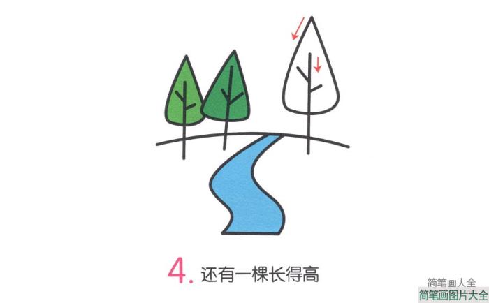 山间小溪简笔画  第4张