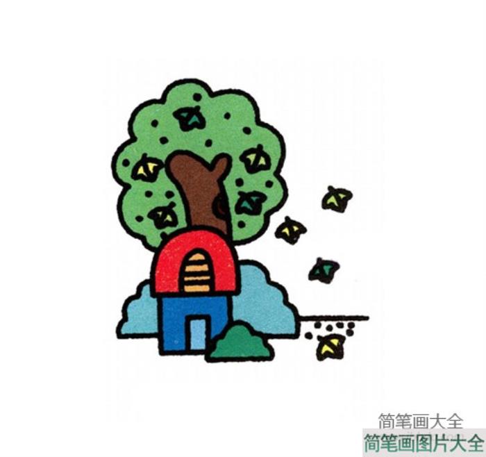 简单的风景绘画_秋日风景