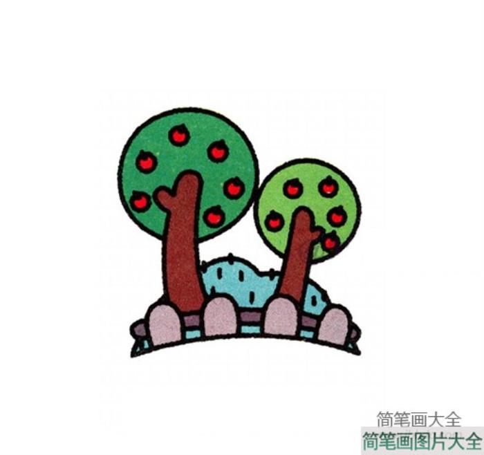 果园风景怎么画  第1张