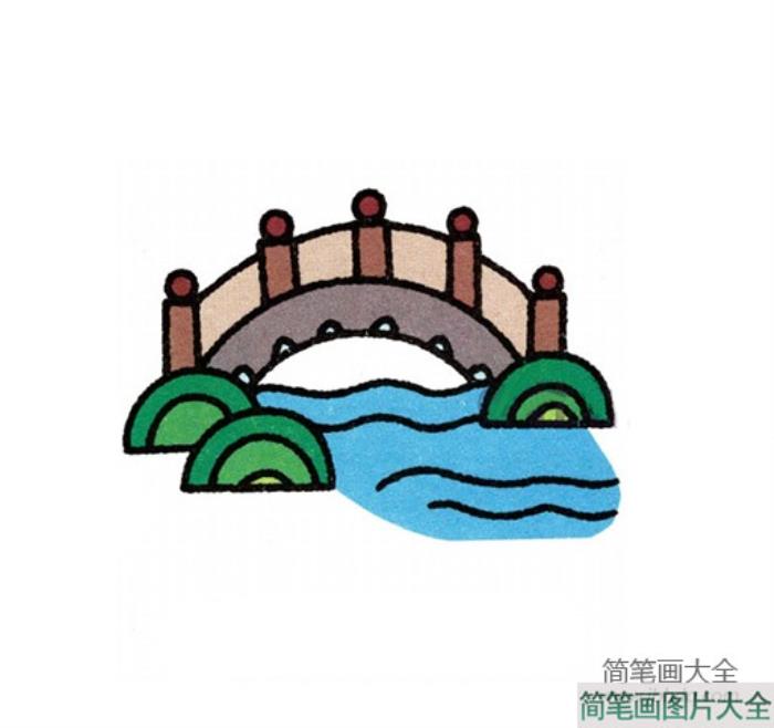 小桥流水风景怎么画