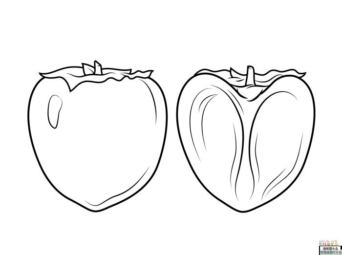 简单的柿子画法  第1张