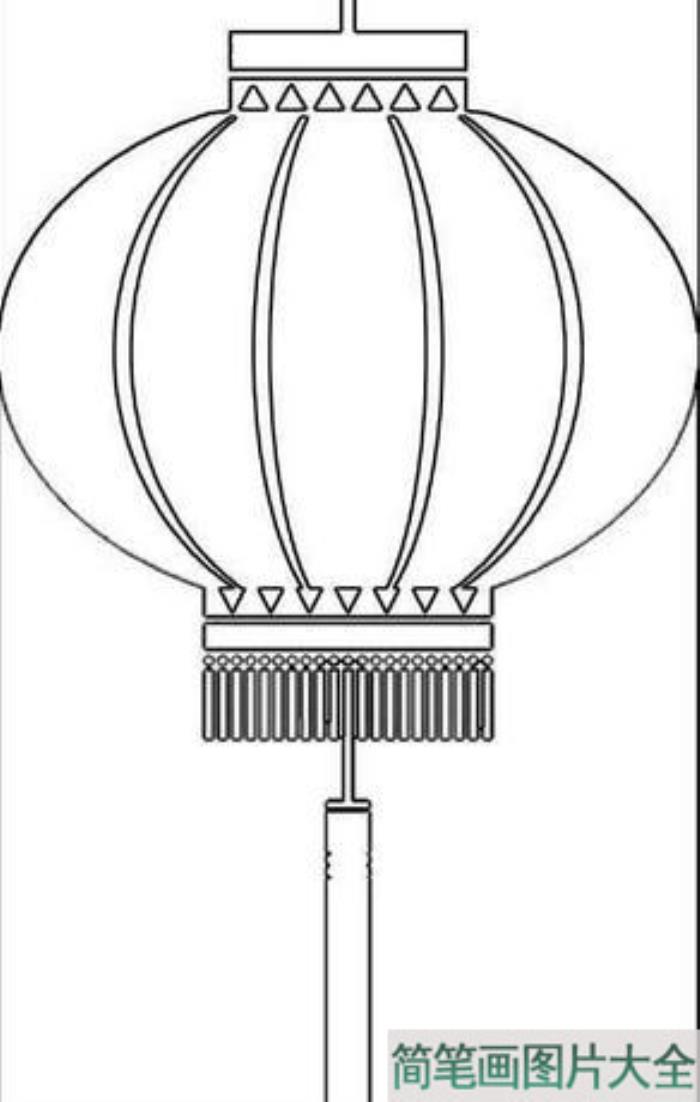国庆节灯笼简笔画_灯笼的简笔画图片大全  第3张