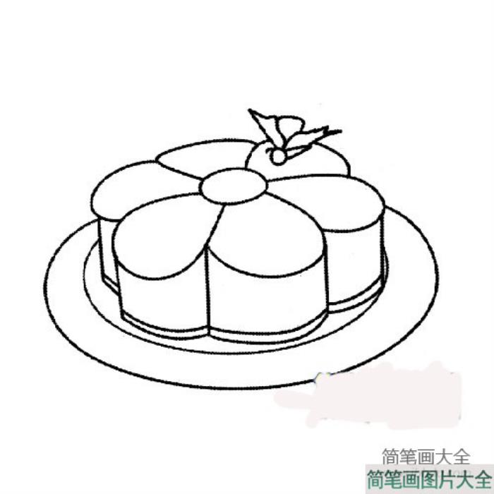 中秋节月饼简笔画图片  第3张