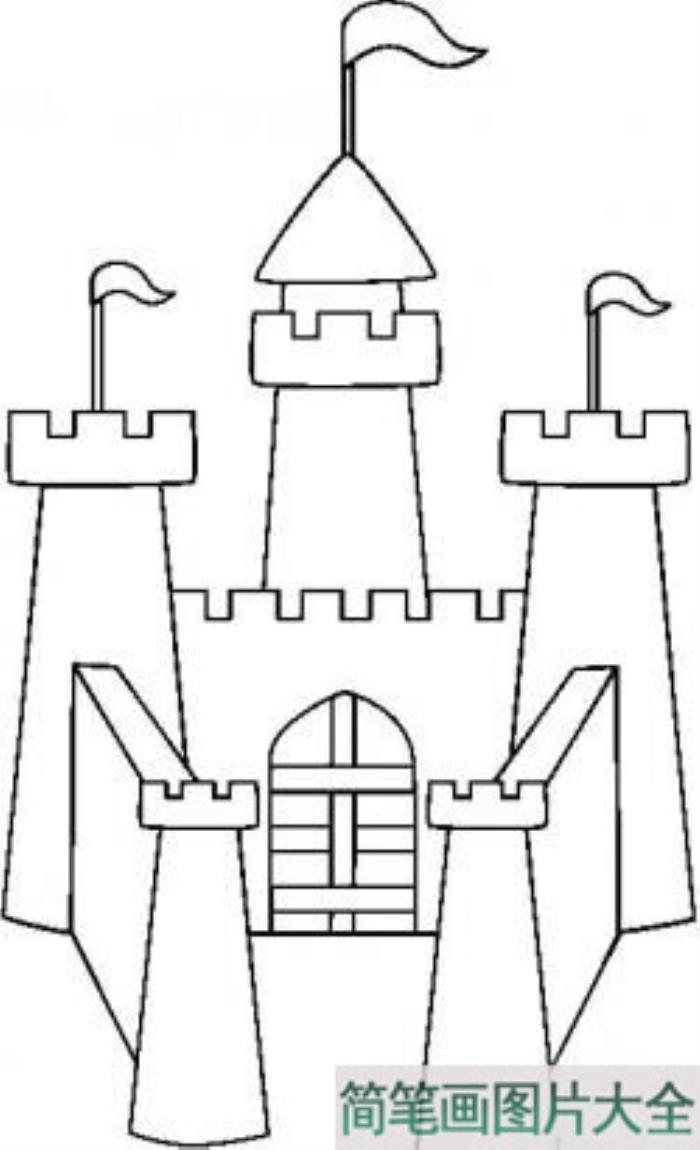 建筑图片_建筑城堡简笔画图片  第3张