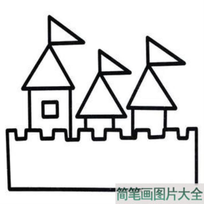 建筑图片_日本城堡简笔画图片  第3张