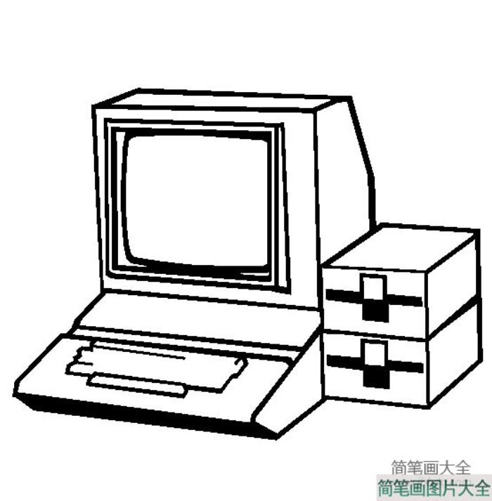 生活用品简笔画_个人计算机简笔画图片  第1张