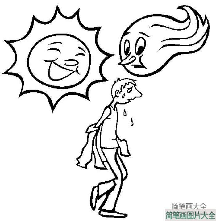 伊索寓言简笔画_风和太阳的故事