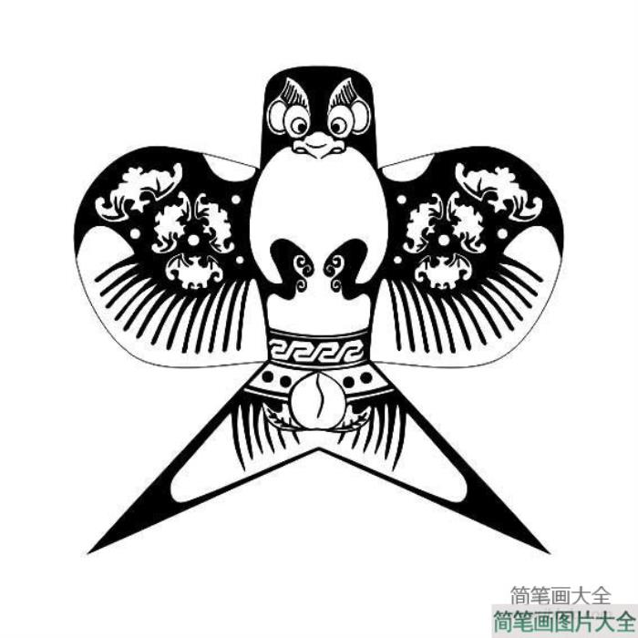 风筝简笔画大全_燕子风筝简笔画  第2张